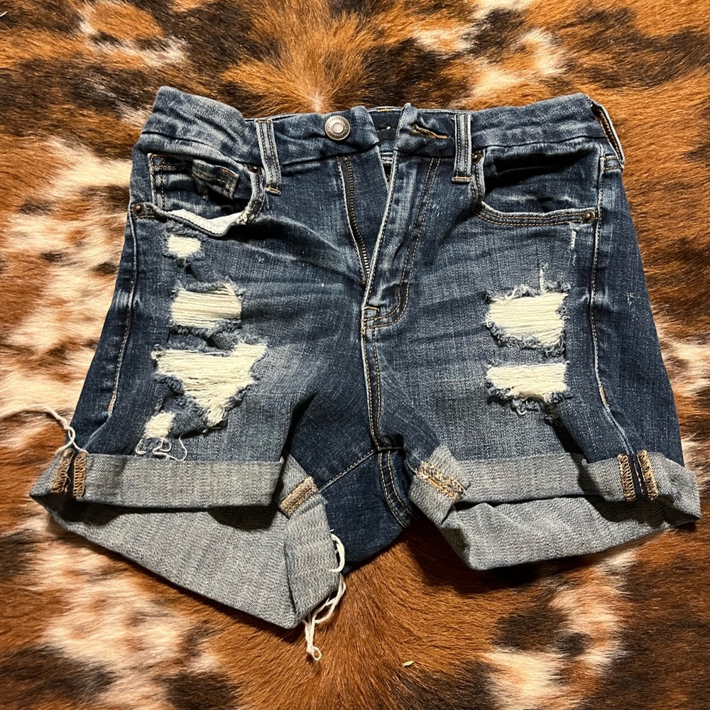 Distressed Denim Women Shorts